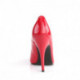 Escarpin rouge vernis à talon sexy de 12 cm petite et grande taille du 34 1/2 au 46