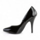 Escarpin noir vernis talon aiguille 12 cm