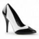 Escarpin bicolore noir et blanc à talon aiguille