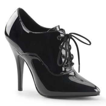 Escarpin Richelieu noir à lacets talon aiguille 12 cm |taille 45 discount