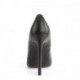 Escarpin noir mat bout pointu à talon haut sexy 12 cm