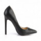 Escarpin noir mat bout pointu à talon aiguille sexy 12 cm