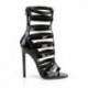 Sandale montante spartiate talon haut 12 cm noire femme
