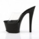 Mule plateforme noire SKY à talon de 18 cm Pleaser Shoes