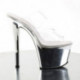 Chaussure pole dance transparente à plateforme chrome grande taille du 35 au 44