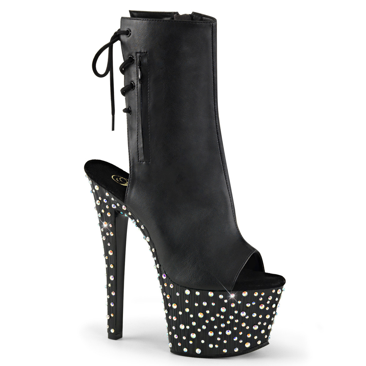 bottine talon strass