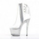 Bottine Pole Exotic Transparente à Strass. Plateforme 7 cm talon 18 cm
