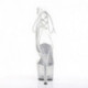 Bottine Pole Exotic Transparente à Strass. Plateforme 7 cm talon 18 cm