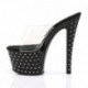 Mule plateforme à strass noire STARDUST-701