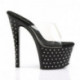 Mule plateforme à strass noire STARDUST-701