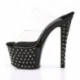 Mule plateforme à strass noire STARDUST-702