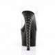 Mule plateforme à strass noire STARDUST-702