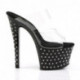 Mule plateforme à strass noire STARDUST-702