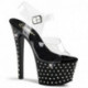 Sandale plateforme à strass noire STARDUST-708