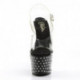 Sandale plateforme à strass noire STARDUST-708