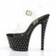 Sandale plateforme à strass noire STARDUST-708