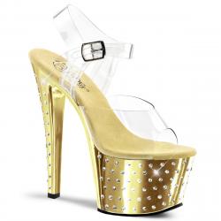 Sandale plateforme à strass OR STARDUST-708