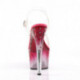 Sandale plateforme à strass rose Talon 18 cm