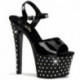 Sandale plateforme à strass noir STARDUST-709