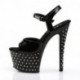 Sandale plateforme à strass noir STARDUST-709