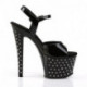 Sandale plateforme à strass noir STARDUST-709