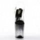 Sandale plateforme à strass noire STARDUST-808T