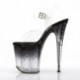 Sandale plateforme à strass noire STARDUST-808T