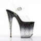 Sandale plateforme à strass noire STARDUST-808T