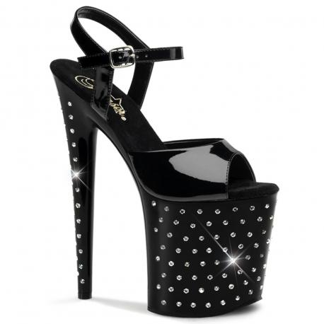 Sandale Plateforme Strass talon 20cm | Chaussures Pole Exotic & Show