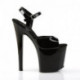 chaussure pole dance et gogo danseuse noire à talon de 19 cm