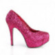 Escarpin plateforme rose pailletés TEEZE-06GW
