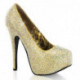 Escarpin doré et strass à plateforme TEEZE-06R
