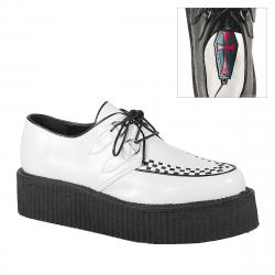 Creepers DemoniaCult blanches à lacets