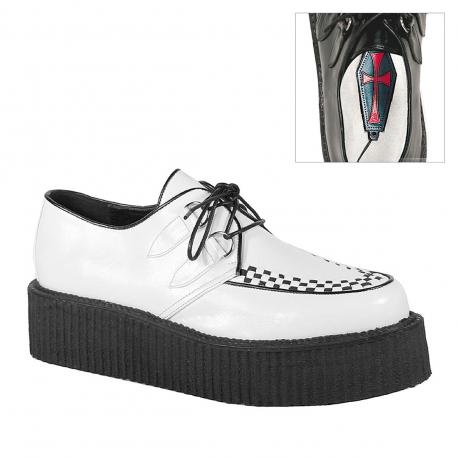 Creepers Demonia blanches à lacets