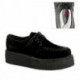 Creepers DemoniaCult homme en daim velours noir - vegan du 35 au 44