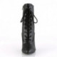 boots noires talon 10 cm et lacets | femme