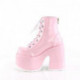 Bottines Gothique Holographiques Rose à Plateforme Demonia Camel-203