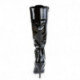 Bottes noires vernis femme avec lacet à talon aiguille sexy 10 cm
