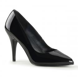 Escarpin noir vernis à talon aiguille 10 cm petite et grande taille du 34 1/2 au 47