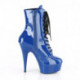 Bottine plateforme bleue à talon aiguille 15 cm | Pleaser Shoes