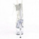 Sandale Pole Exotic haut talon transparente et bride cheville strass | Pleaser