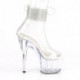 Chaussure Pole dance transparente et bride cheville strass