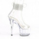 Sandale Pole Exotic haut talon transparente et bride cheville strass | Pleaser