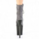 Bottines de pole dance exotic aspect daim gris à talon aiguille 20 cm, lacet et plateforme haute