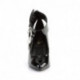 Escarpin noir avec chevillère à cadenas à talon aiguille de la petite taille 35 à la grande taille 46