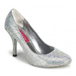 Escarpin argent à strass VIOLETTE-14R