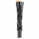 Bottine pole dance noire vernis à plateforme assortie et talon 20 cm Pleaser