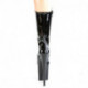Bottine pole dance noire vernis à plateforme assortie et talon 20 cm Pleaser