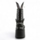 Bottine gothique lolita "Bunny" à lacets avec gros talon carré et plateforme Demonia