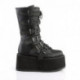 Bottes DemoniaCult gothiques noire avec fermeture multi-sangles et clous